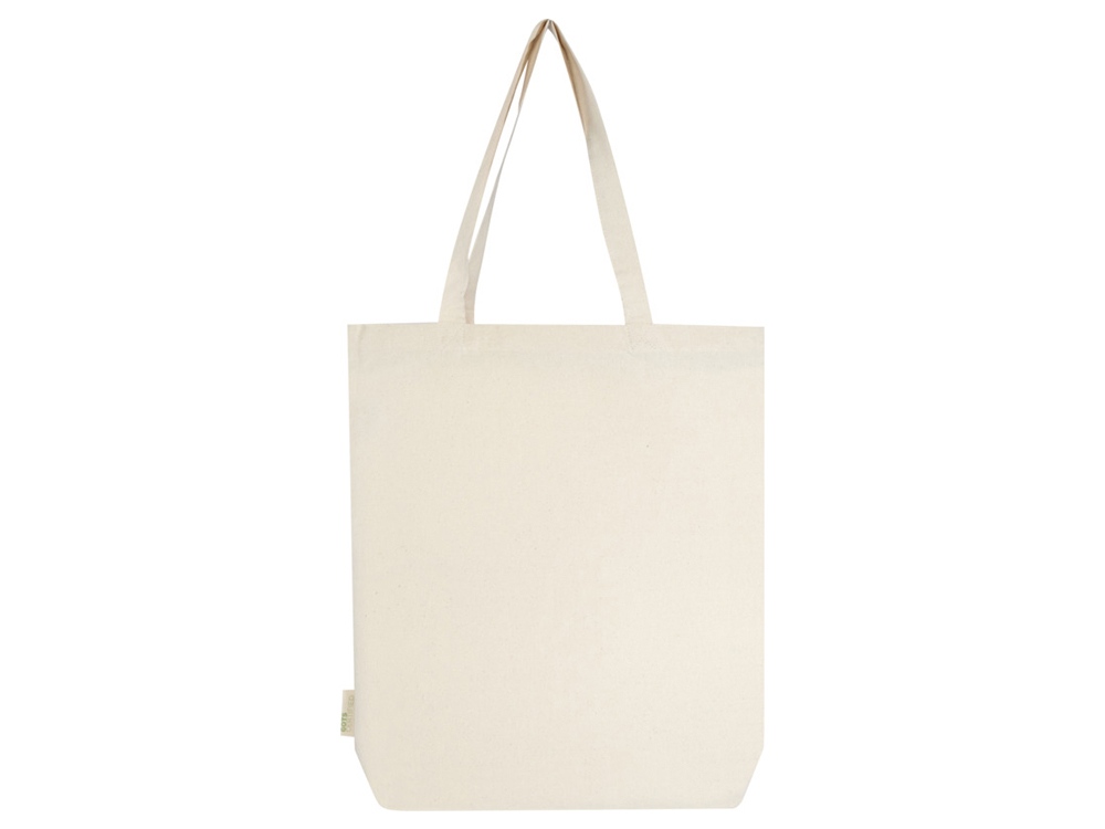 Orissa эко-сумка из органического материала GOTS с широким дном, 180 г/м², 11 л - Натуральный-2