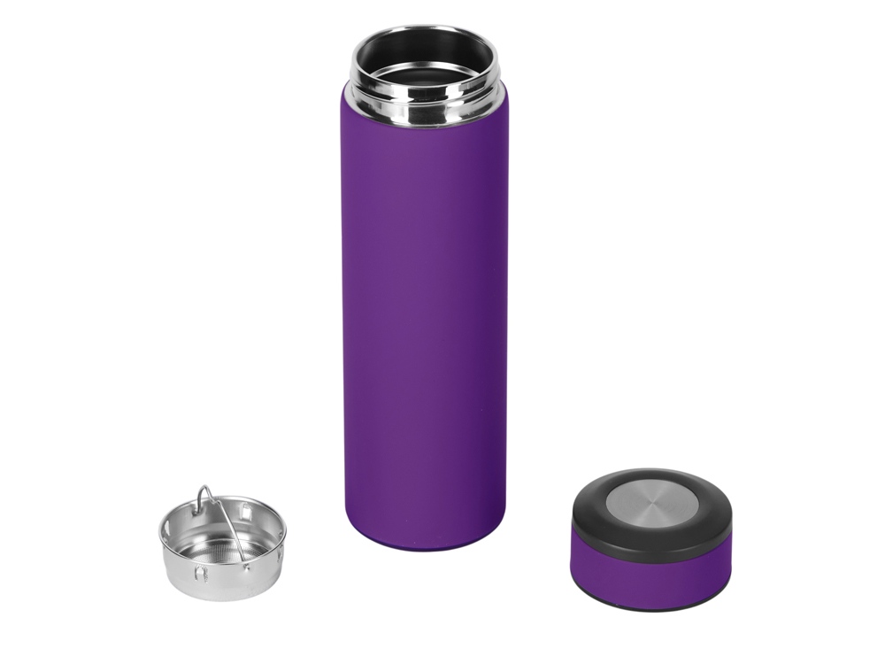 Вакуумный термос Vacuum Flask C1, soft touch, 420мл, фиолетовый-1