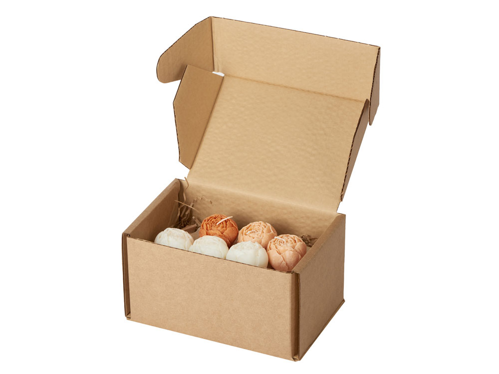 Набор свечей на подставке Пионы-7