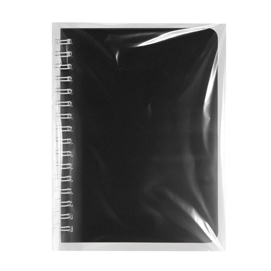 Блокнот на двойной пружине HELIX MINI, 105 х 150  мм, черный с белым, блок в клетку, черный, белый-6