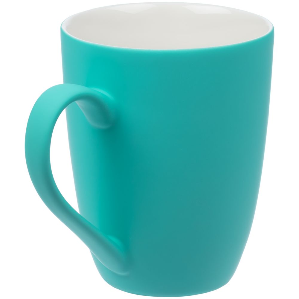 Кружка Good Morning с покрытием софт-тач, бирюзовая-2
