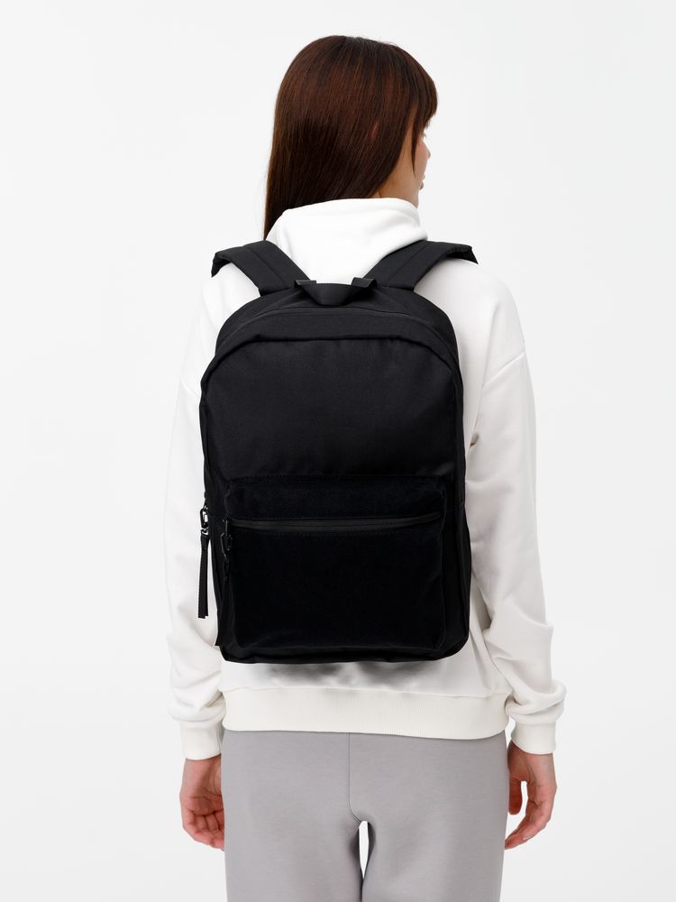 Рюкзак Patch Catcher с карманом из липучки, черный-6