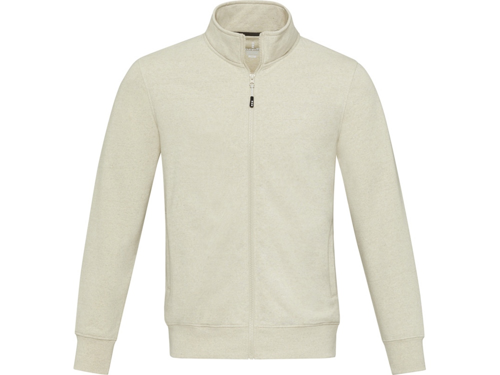 Galena унисекс-свитер с полноразмерной молнией из переработанных материалов Aware™  - Бежевый-1