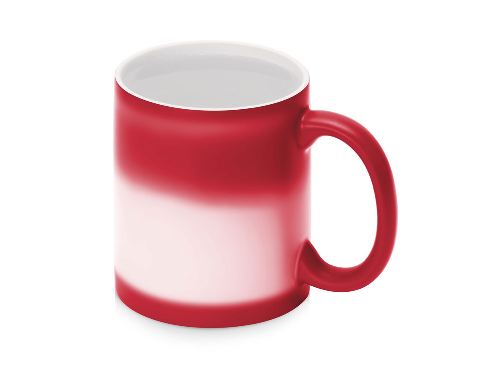 Кружка-хамелеон Magic матовая, красный/белый-5