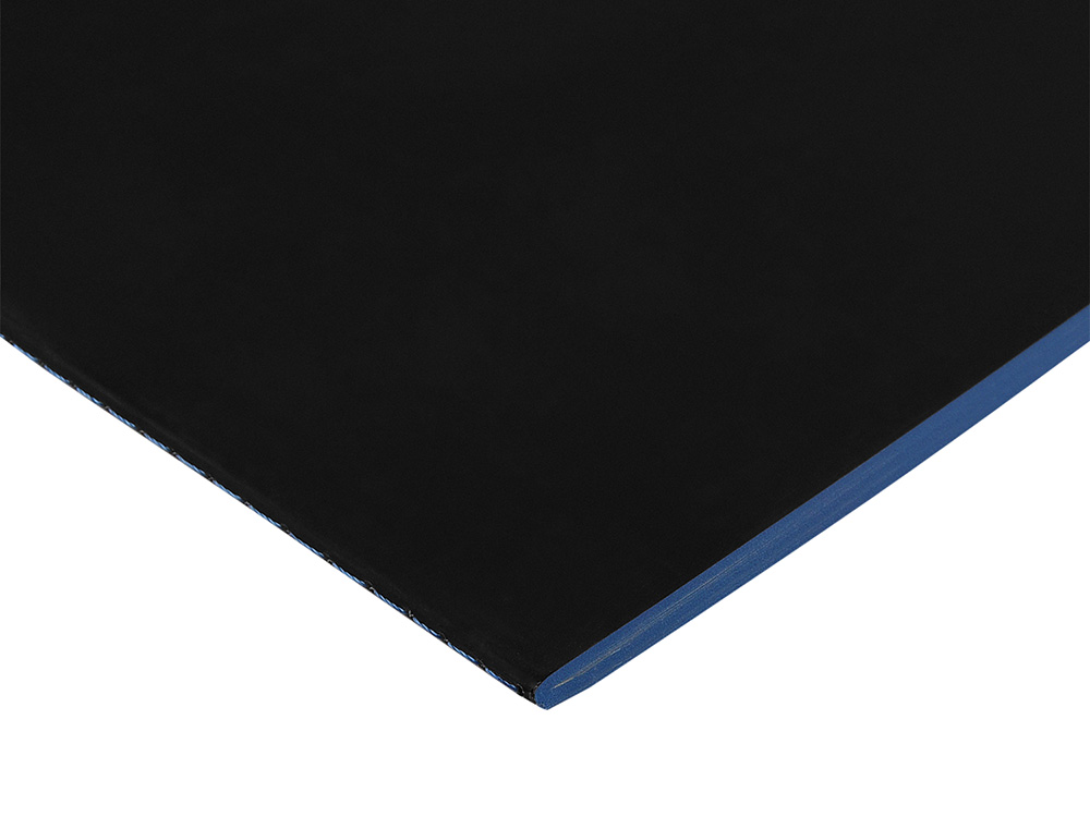 Бизнес-тетрадь А5 Pragmatic Contrast, 40 листов в клетку, черный с голубым срезом-1