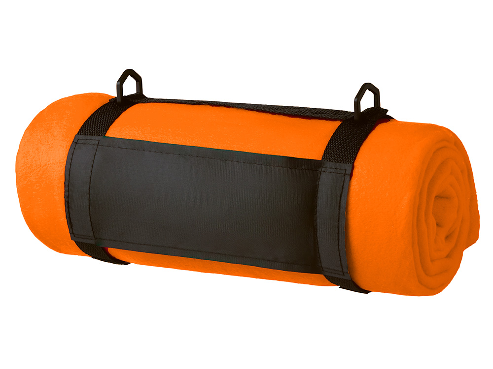 Плед Нежность с плечевым ремнем, оранжевый-3