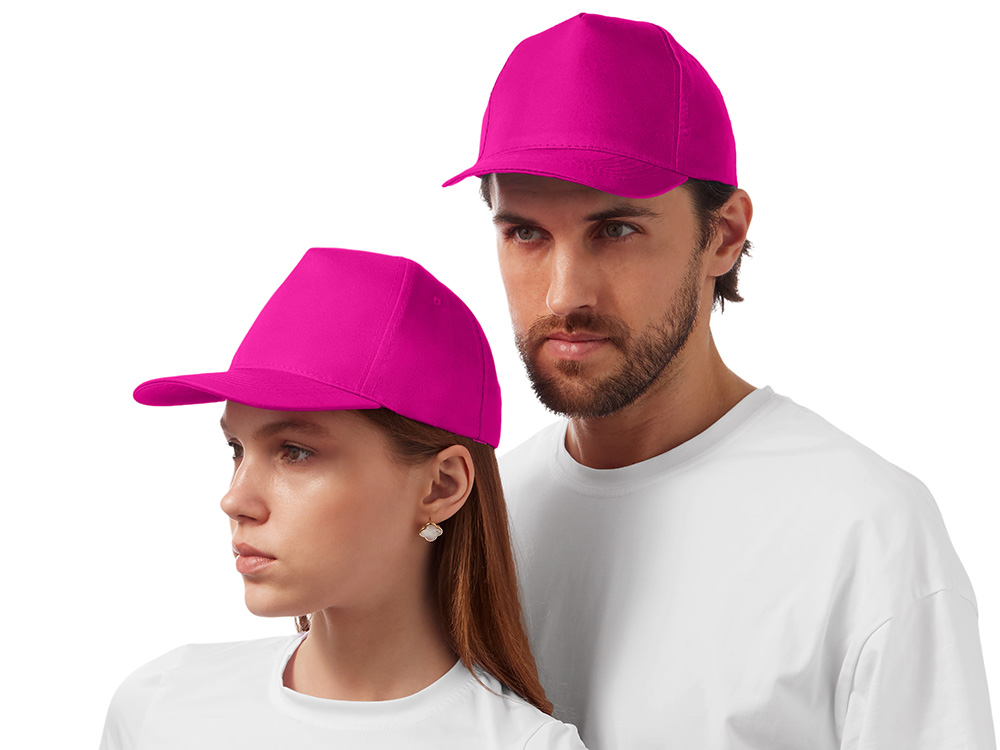 Бейсболка Poly 5-ти панельная 120гр, фуксия-0