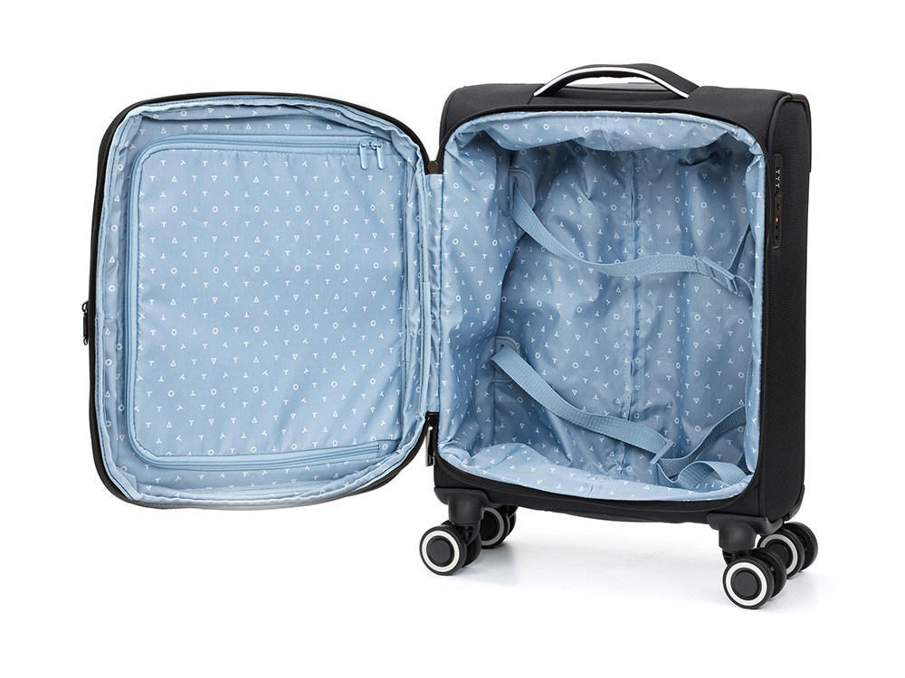 Чемодан TORBER НЕРО, чёрный, переработанный ПЭТ, 40 х 20 х 55 см, 37 л-5