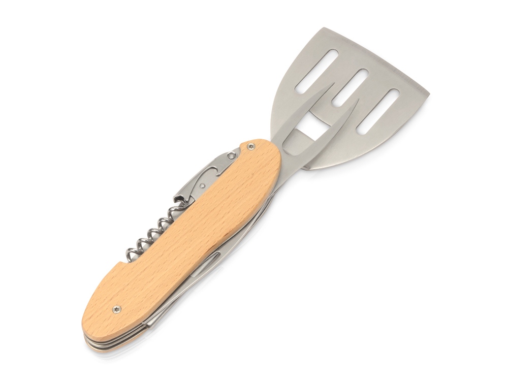 BBQ мультитул Blade 5в1 с деревянными ручками, в чехле-1