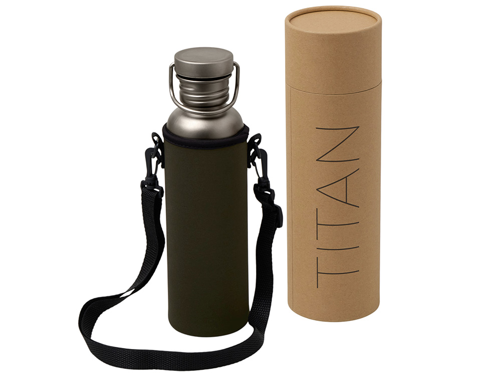 Бутылка для воды из титана Titan, 750ml, темно-серый-12