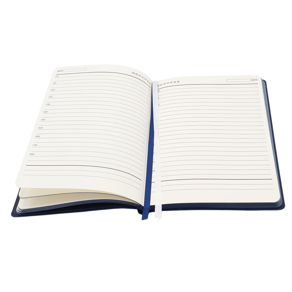 Ежедневник A5 недатированный Gabby в мягком переплёте, Темно-синий-3