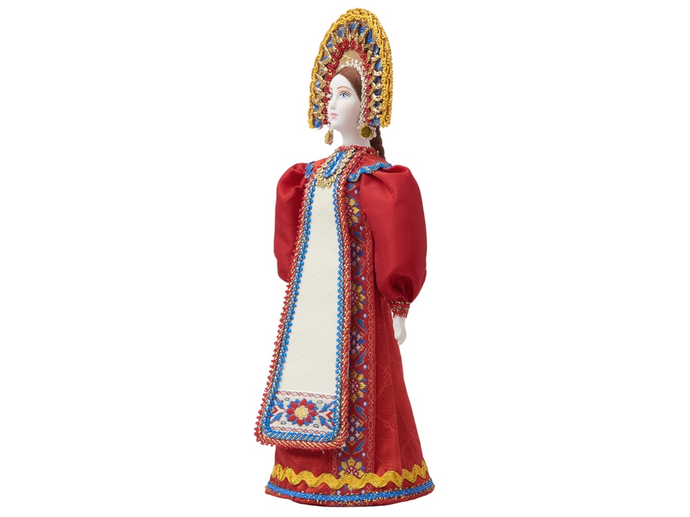 Подарочный набор: кукла фарфоровая, крем-мед, красный-9