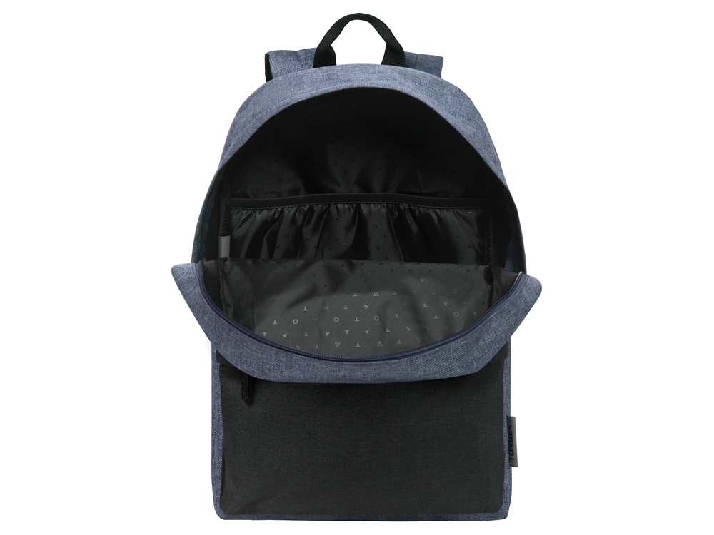 Рюкзак TORBER GRAFFI, серый с карманом черного цвета, полиэстер меланж, 42 х 29 x 19 см-5