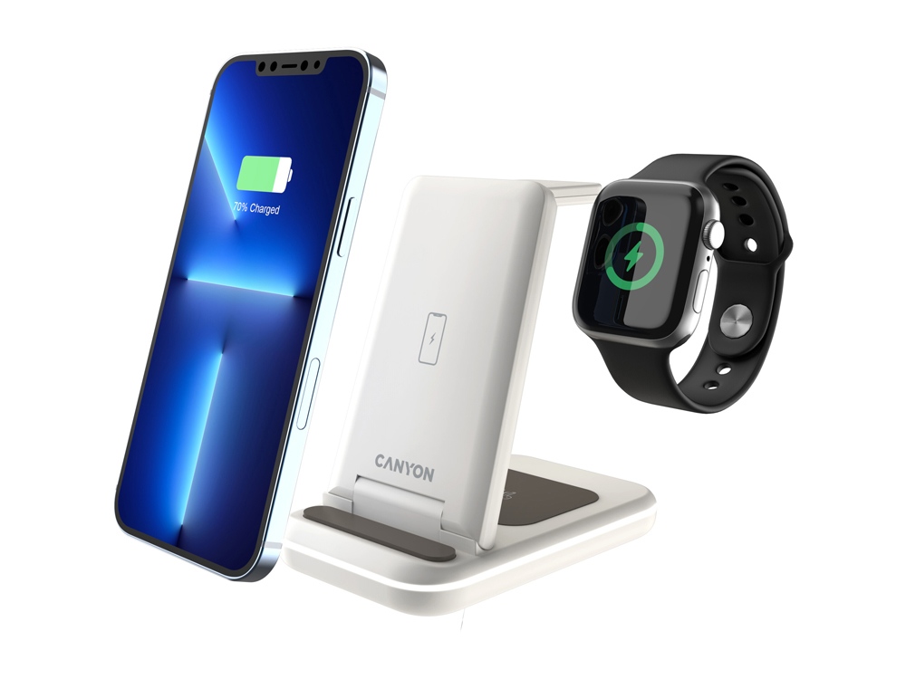 Беспроводное зарядное устройство 3-в-1 CANYON WS-304 (CNS-WCS304B), 15W, бежевый-6