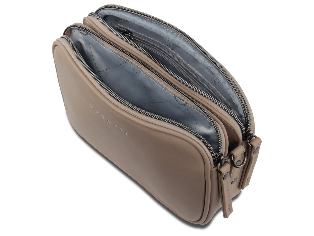 Сумка кросс-боди женская BUGATTI Almata, песочная, полиуретан, 21,5х6х15 см-3