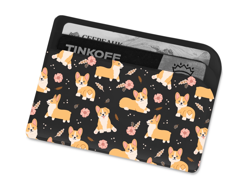 Картхолдер для 3-х карт с возможностью полноцветной  УФ-печати, софт-тач-5