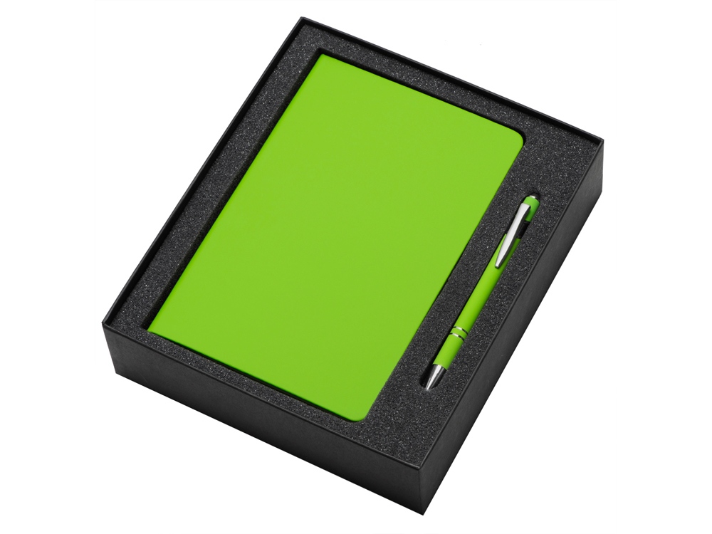 Подарочный набор Wispy swan с ручкой и блокнотом, зеленое яблоко-1