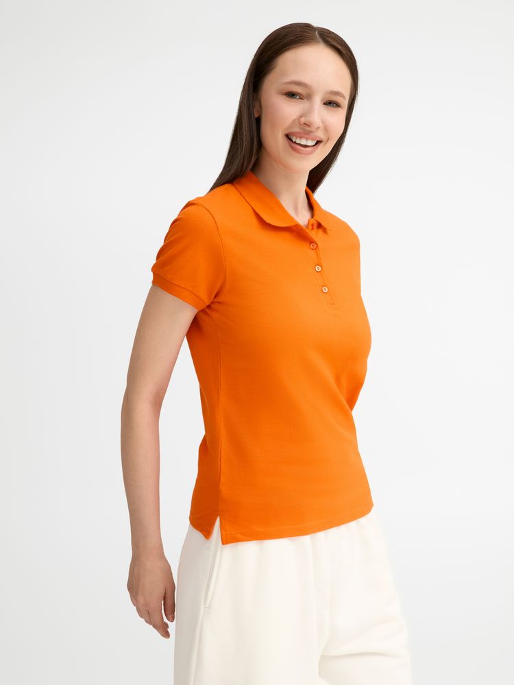 Рубашка поло женская People 210, оранжевая-3