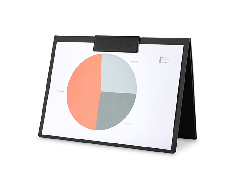 Планшет на магнитах с крышкой из экокожи Favor, черный-2