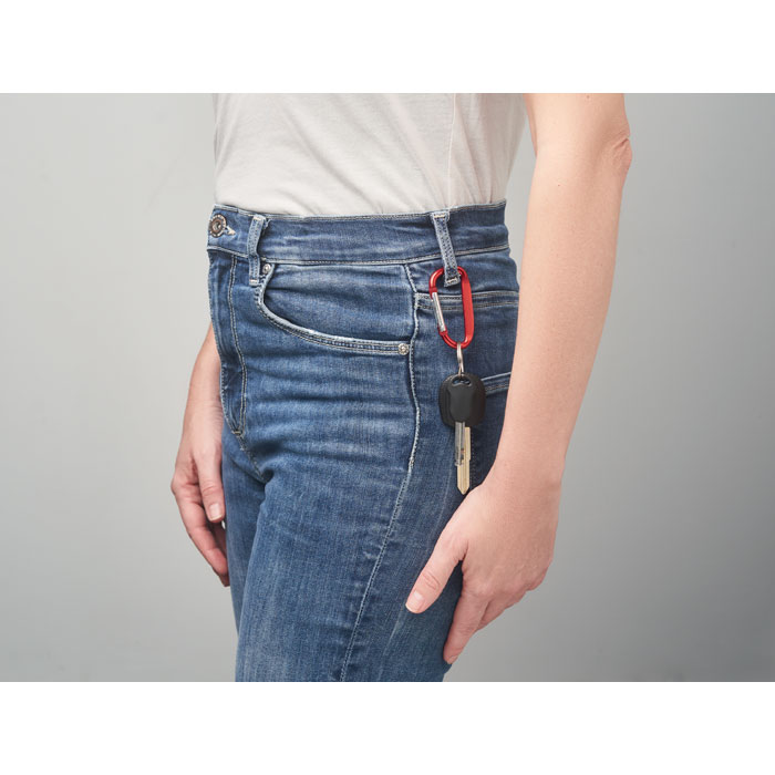 Карабин металлический, красный-3