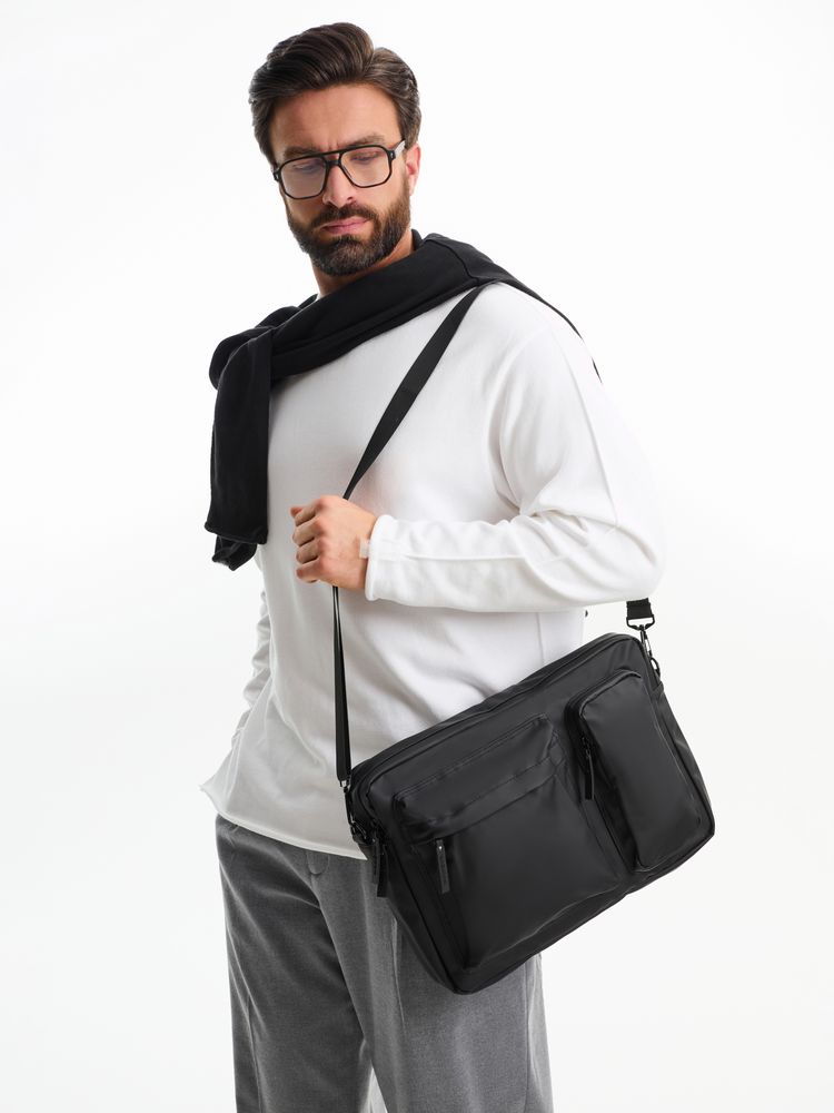 Сумка для ноутбука Traffic, черная-4