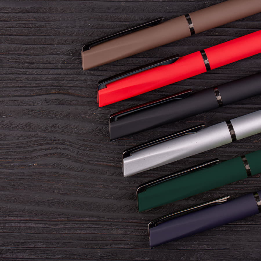 Ручка шариковая FRANCISCA, покрытие soft touch, синий-2