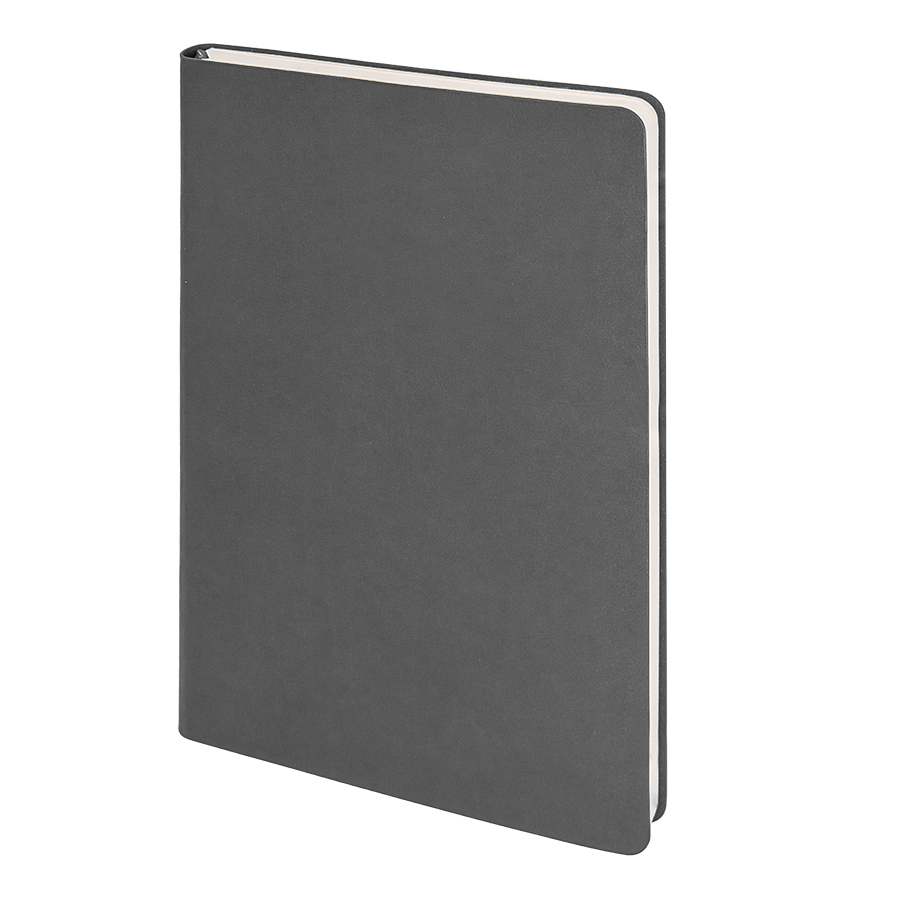 Бизнес-блокнот SMARTI, A5, темно-серый, мягкая обложка, в клетку, темно-серый-0