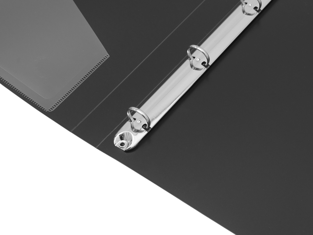 Папка на 4-х кольцах А4, черная-6