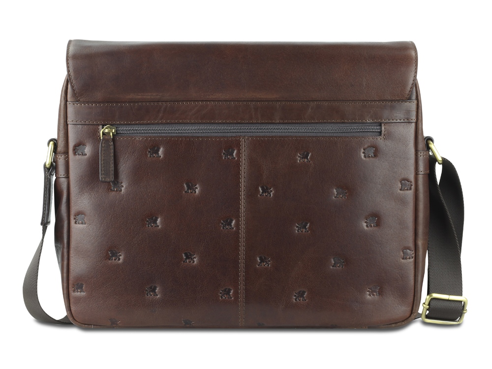 Сумка через плечо Mano Don Leon, натуральная кожа в коричневом цвете, 38 х 30 х 7 см-1