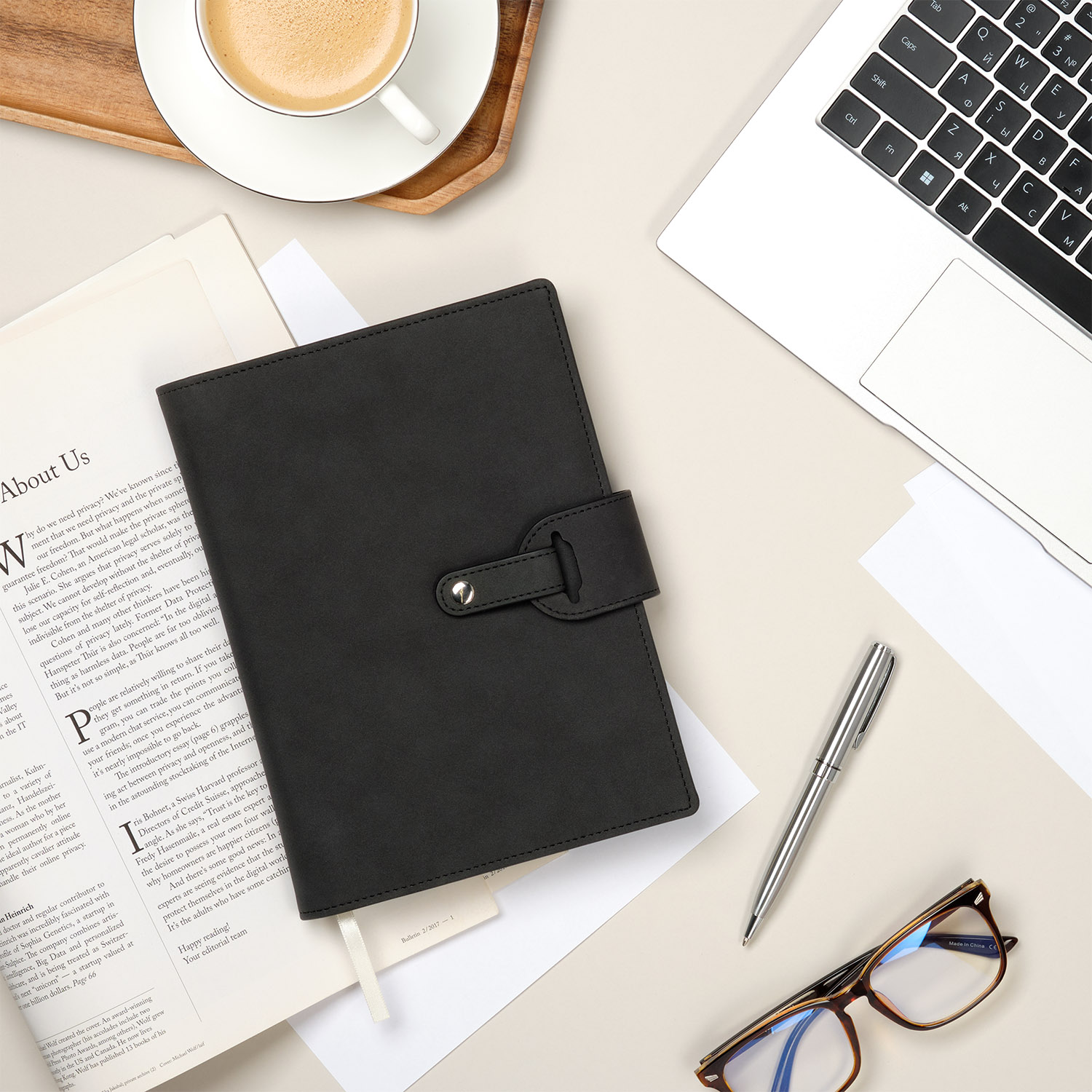 Ежедневник-портфолио Пассаж (Passage NEO) недатированный в подарочной коробке, черный-11