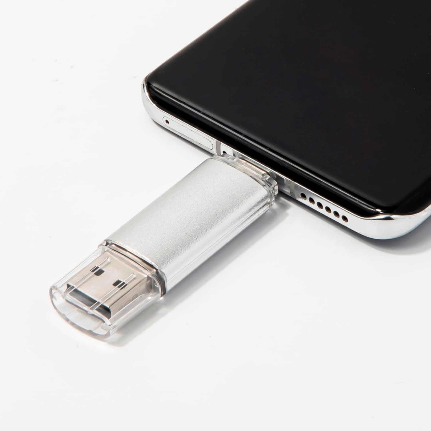 USB flash-карта ASSORTI OTG Type-C (16Гб), серебристый-3