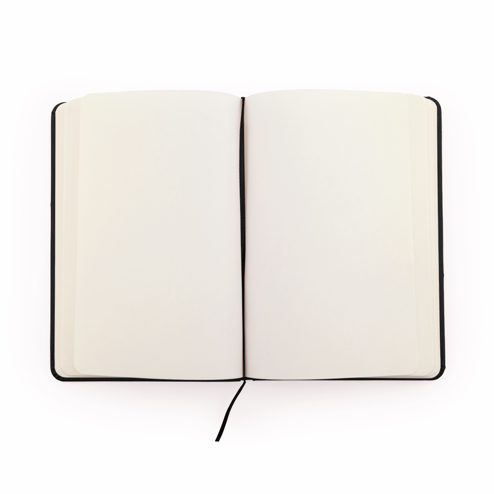 Блокнот A6 CORAL в твёрдом переплёте, Черный-1