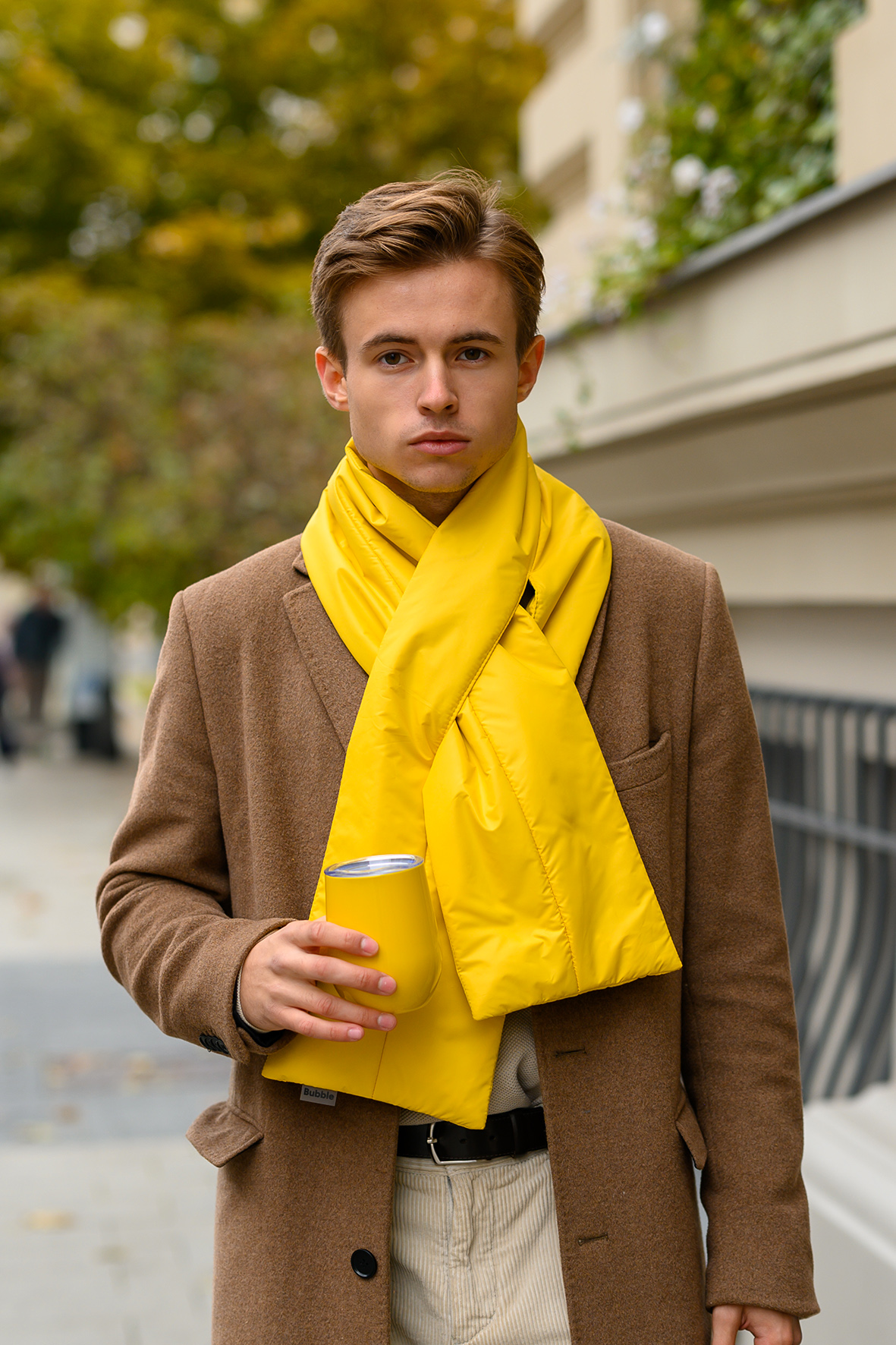 Шарф Bubble (желтый)-5