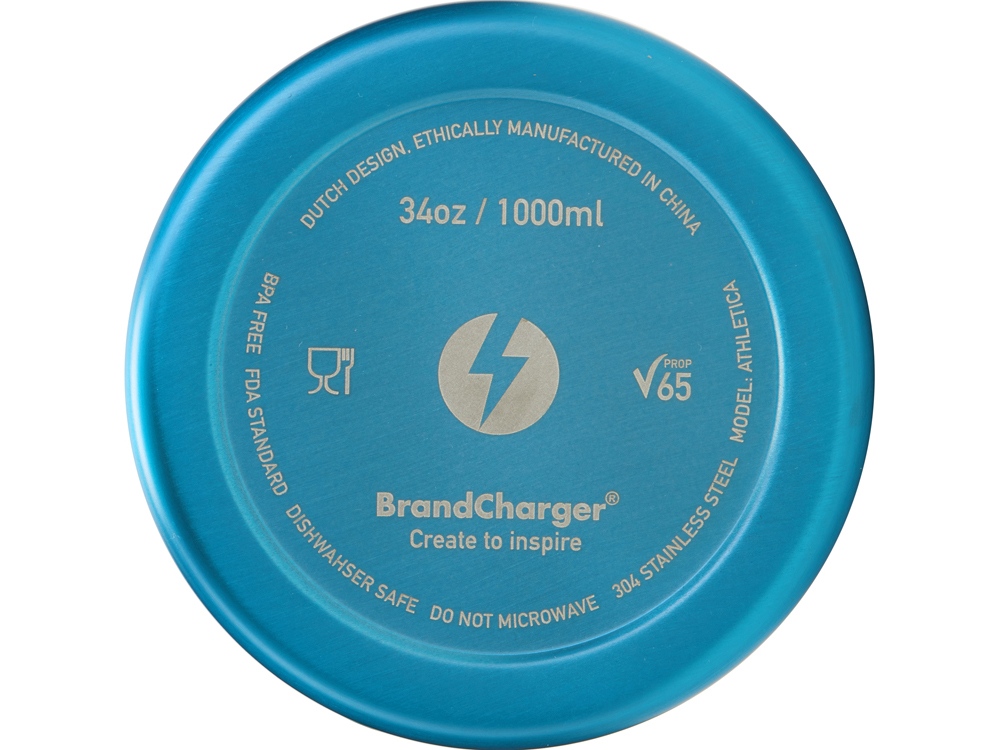 Бутылка для воды Athletica, 1000 мл, нержавеющая сталь, синий-5