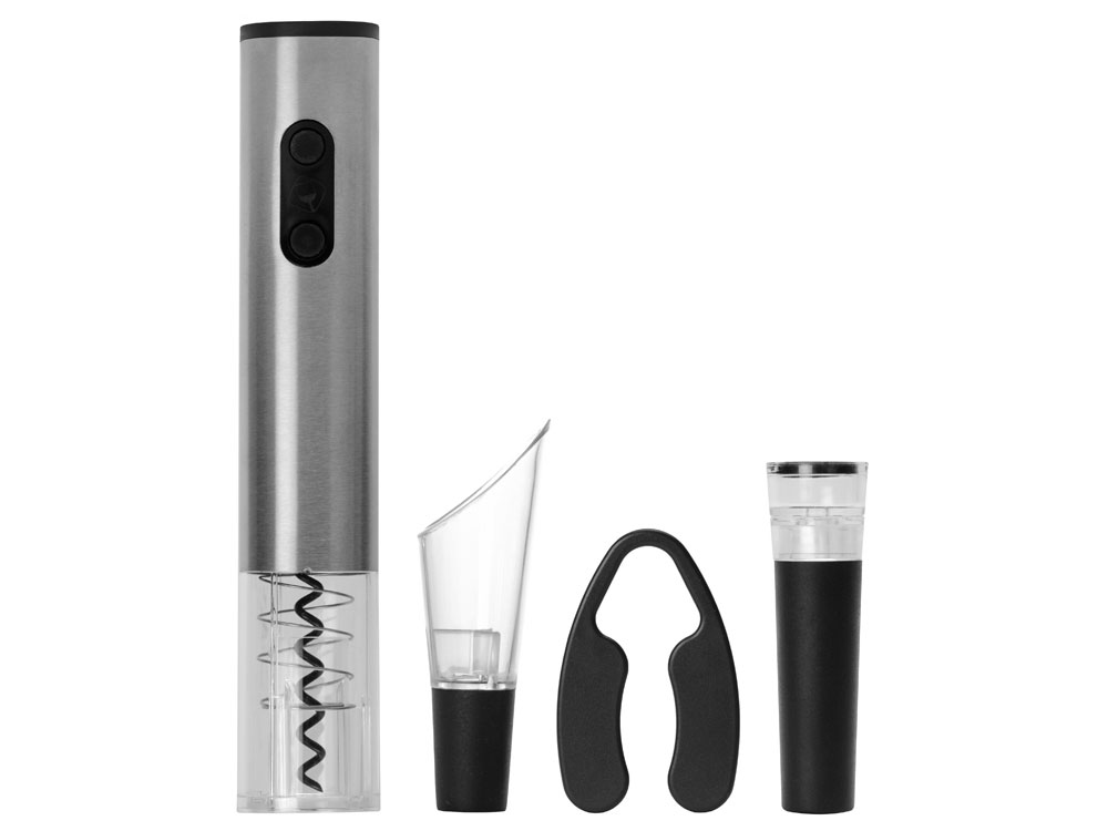 Набор винных аксессуаров Sicilia с электрическим штопором из стали, на батарейках-1