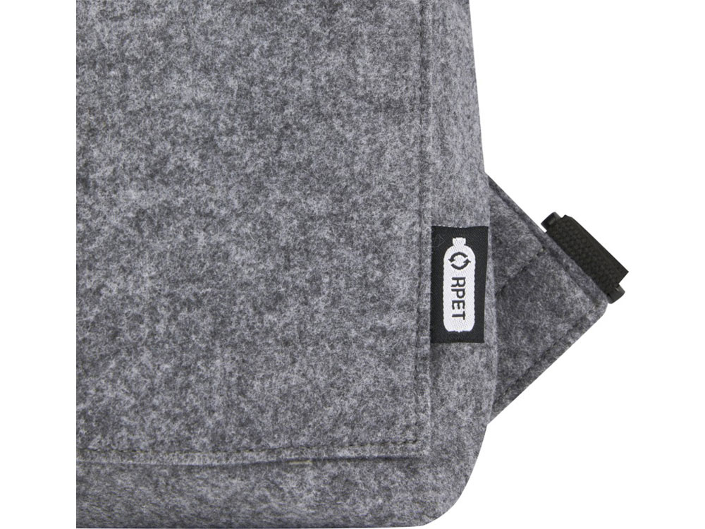 Велосумка Felta 13 л из фетра, переработанного по стандарту GRS, со скручиваемым верхом, средне-серый-5