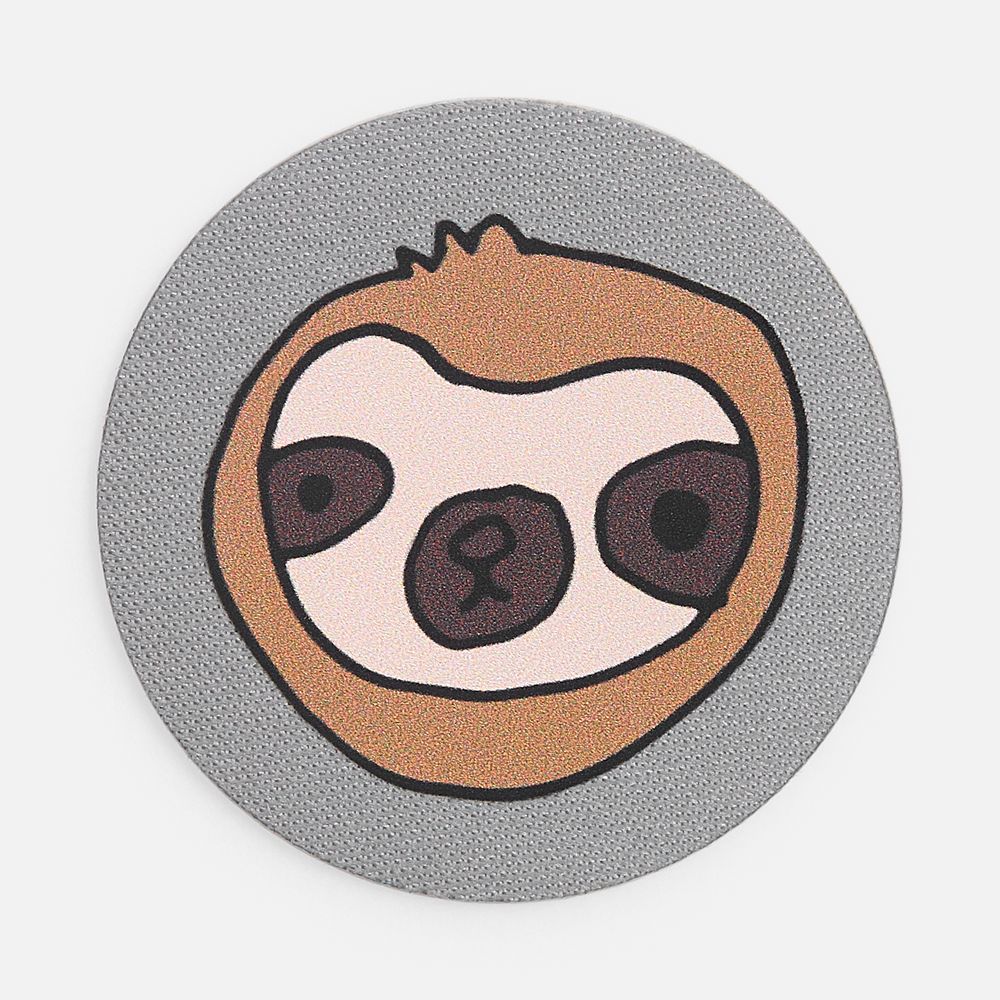 Наклейка тканевая Lunga Round, M, серая-2