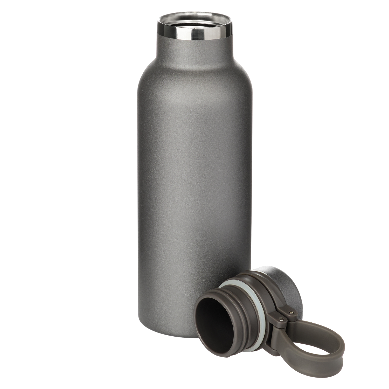 Термобутылка вакуумная герметичная Модена (Modena), серая-5