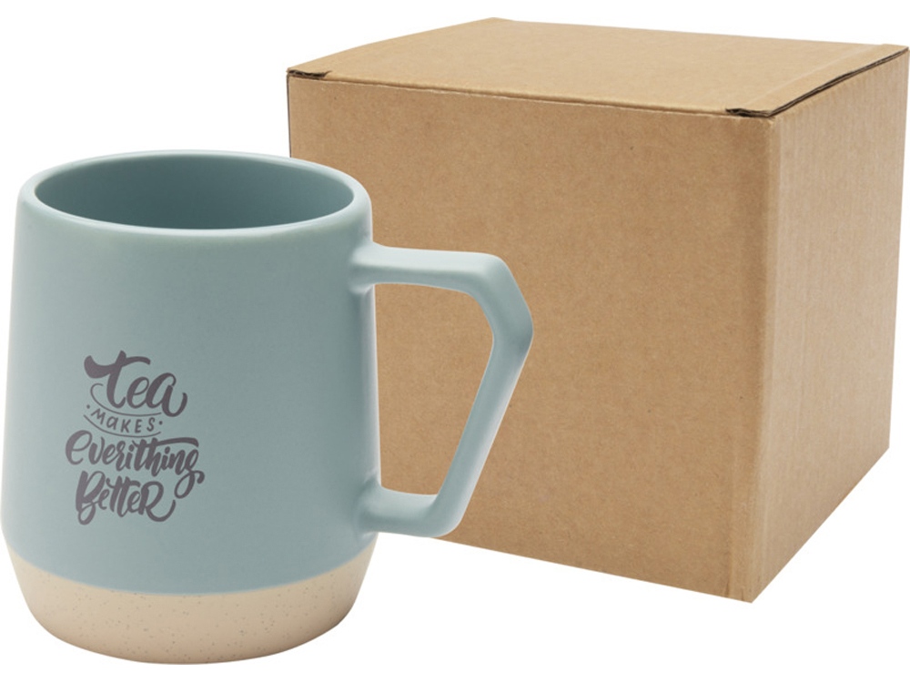 Dolce керамическая кружка объемом 300 мл с матовой отделкой, синий-4