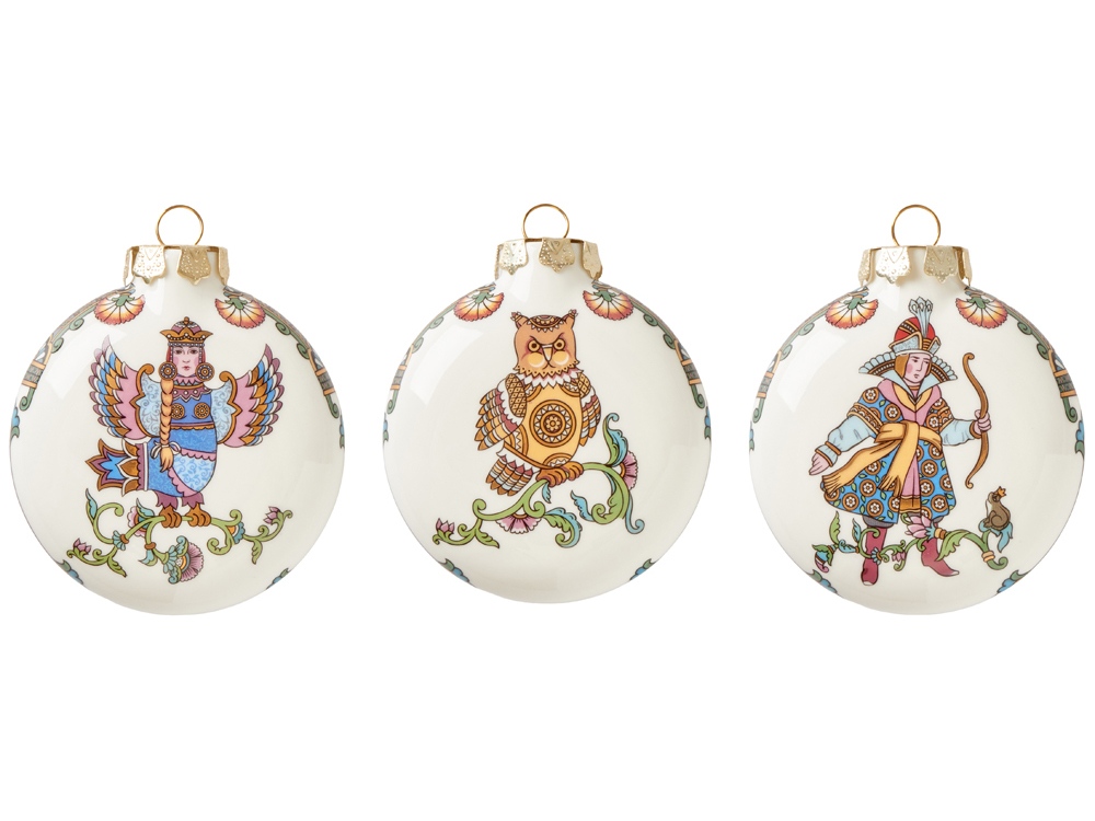 Набор новогодних игрушек, 3 шт-1