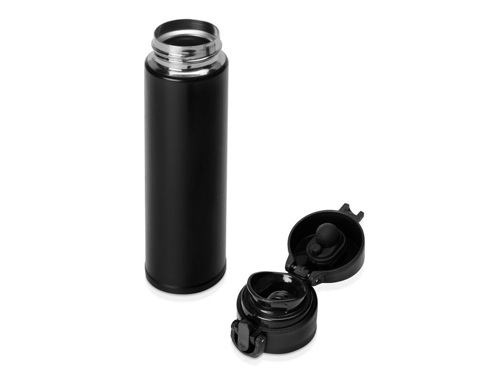 Вакуумная герметичная термокружка Inter, черный, нерж. сталь-1