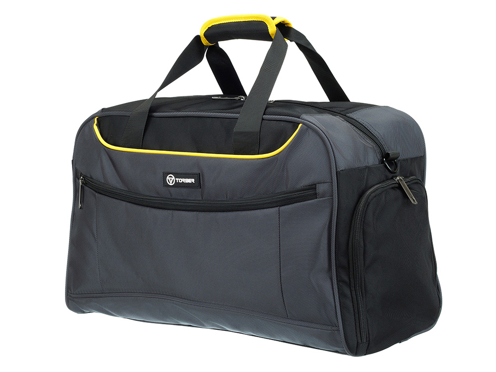 Сумка спортивная TORBER, серый, полиэстер, 48 х 24 х 30 см-2