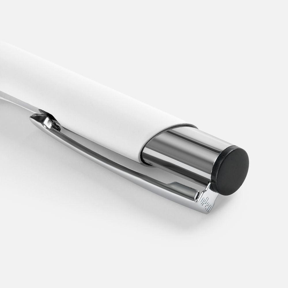Ручка шариковая Keskus Soft Touch, белая-3