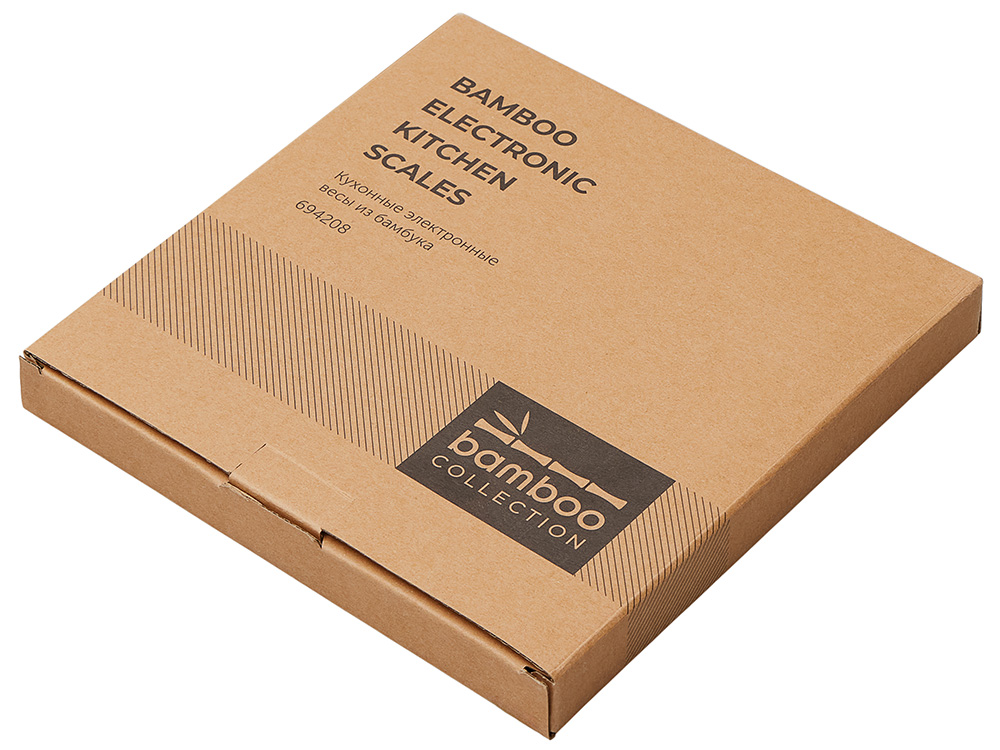 Бамбуковые кухонные весы Scale, натуральный-10