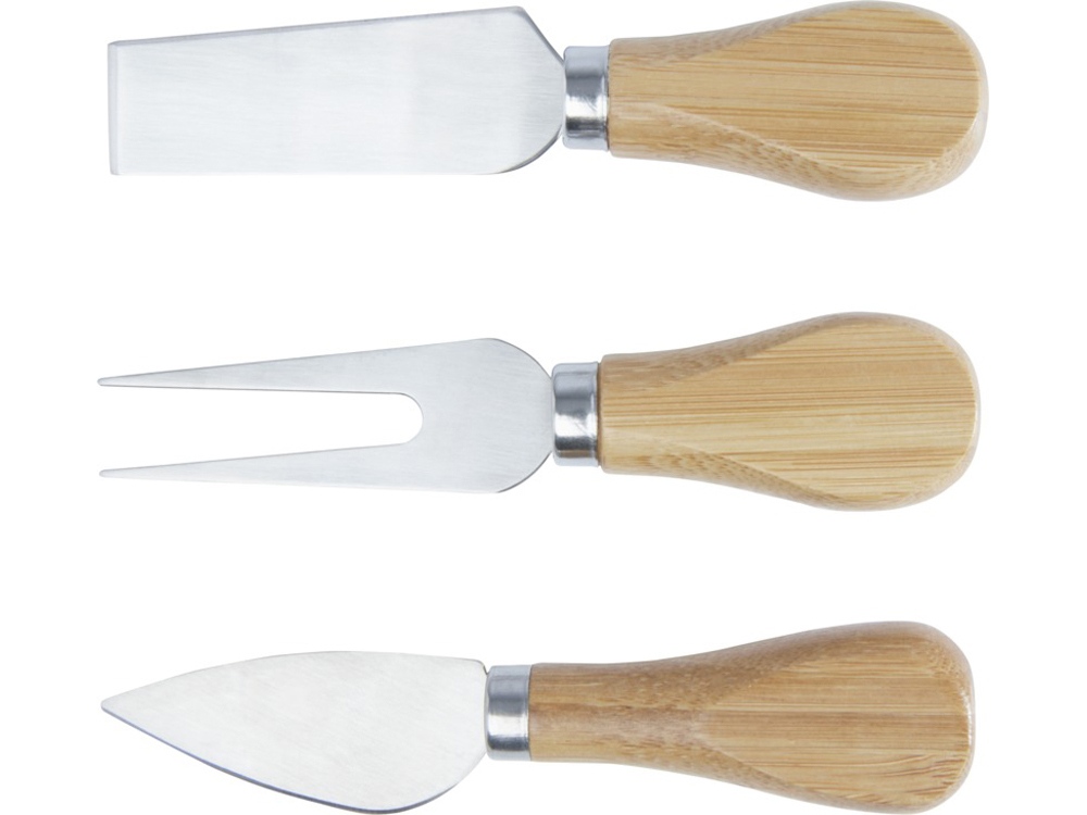 Mancheg Бамбуковая доска для сыра и инструменты, natural-1