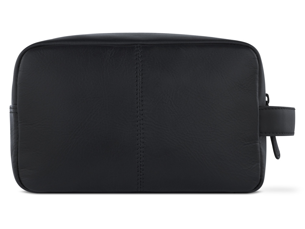 Несессер дорожный BUGATTI Clark, чёрный, воловья кожа/полиэстер, 20х10х13 см, 2,5 л-3