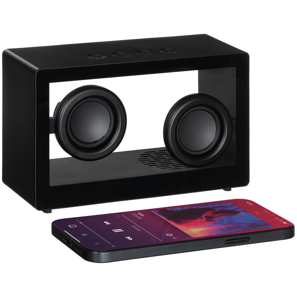 Bluetooth-колонка со светомузыкой Sensofonic, черная-1