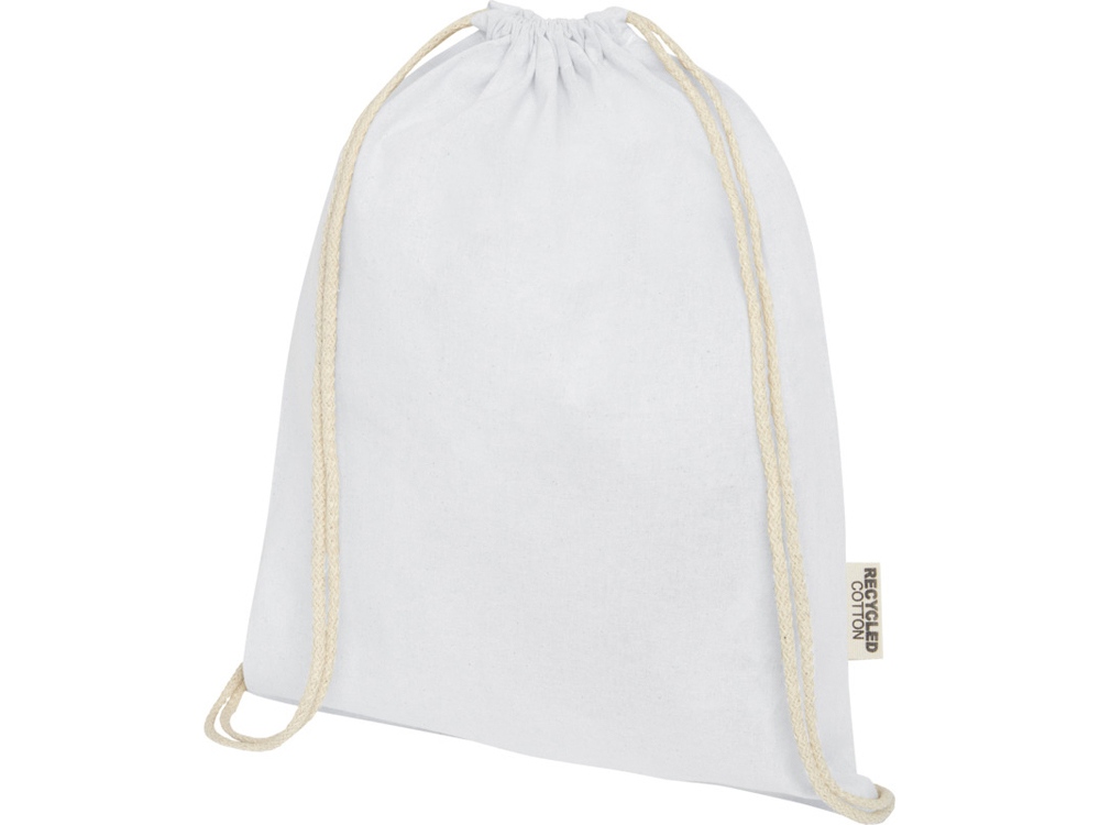 Oregon сумка-кисет из переработанного хлопка, сертифицированного согласно GRS, плотностью 140 г/м² - Белый-0