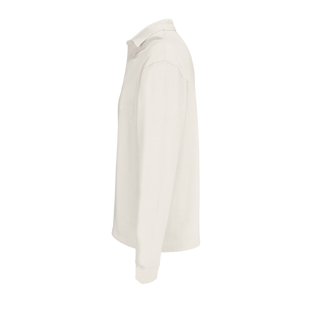 Рубашка поло оверсайз с длинным рукавом Heritage, молочная-2