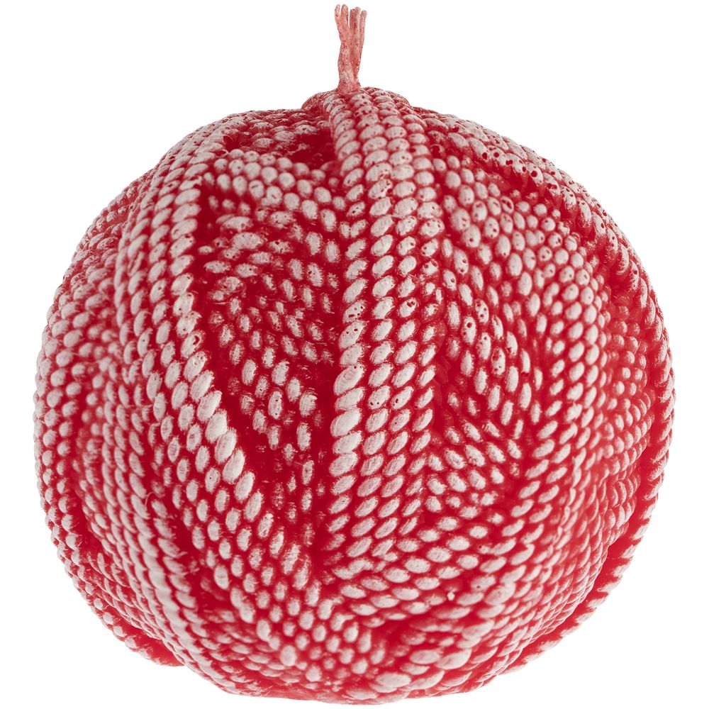 Свеча Kniteam, клубок, красный-0